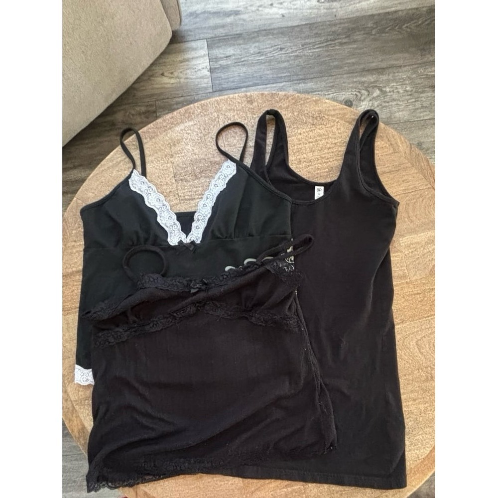 Women's Medium  Black Tops Lot‎  of 3.